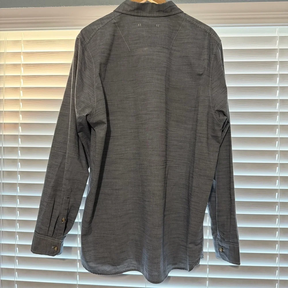 The North Face Mens XL Charcoal Gray Button Down Shirt Business Casual Office